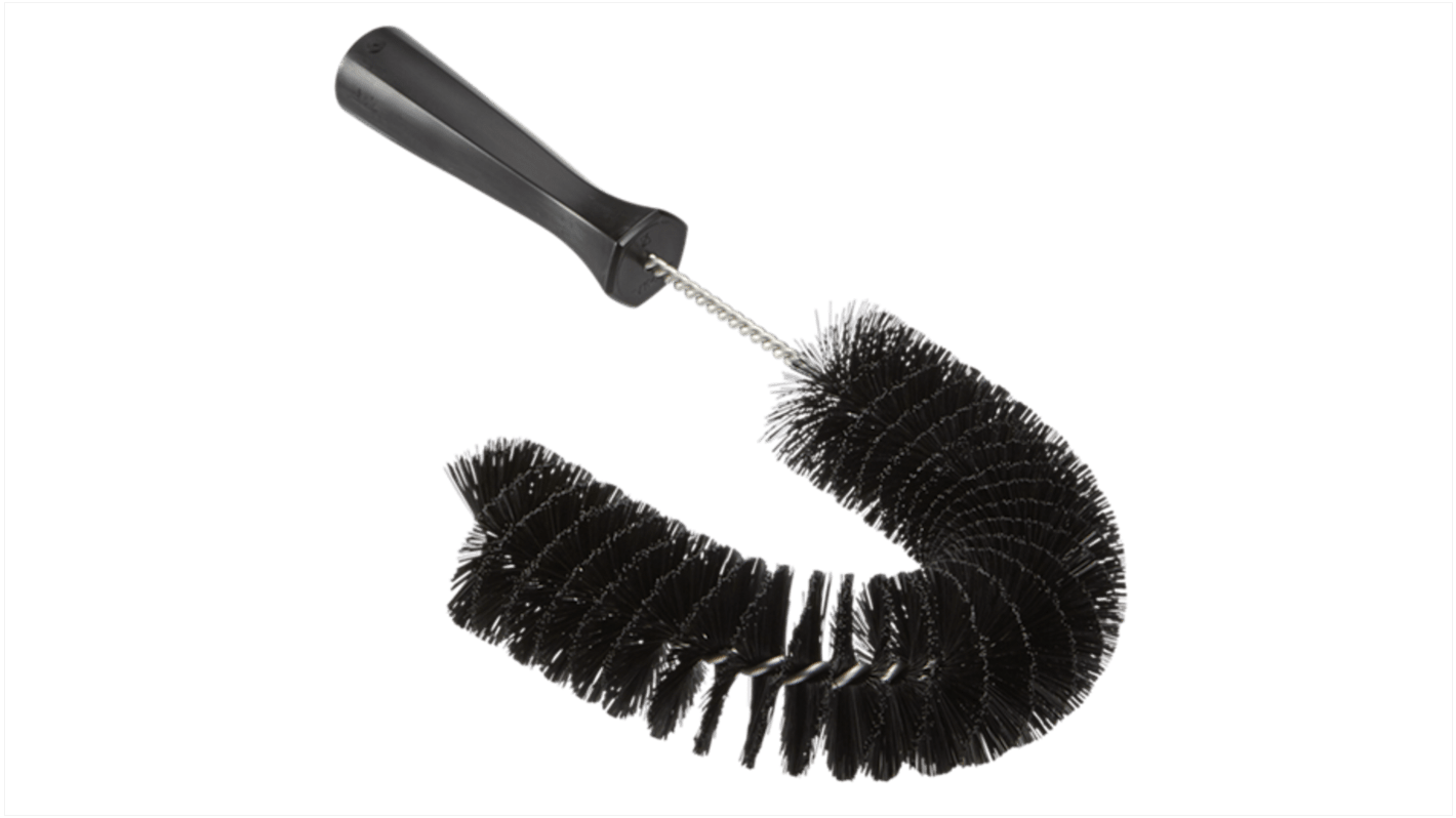 Vikan Medium Bristle Black Scrubbing Brush, Polyester bristle material