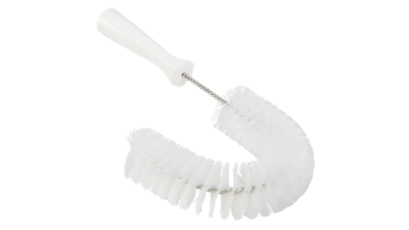 Vikan Medium Bristle White Scrubbing Brush, Polyester bristle material