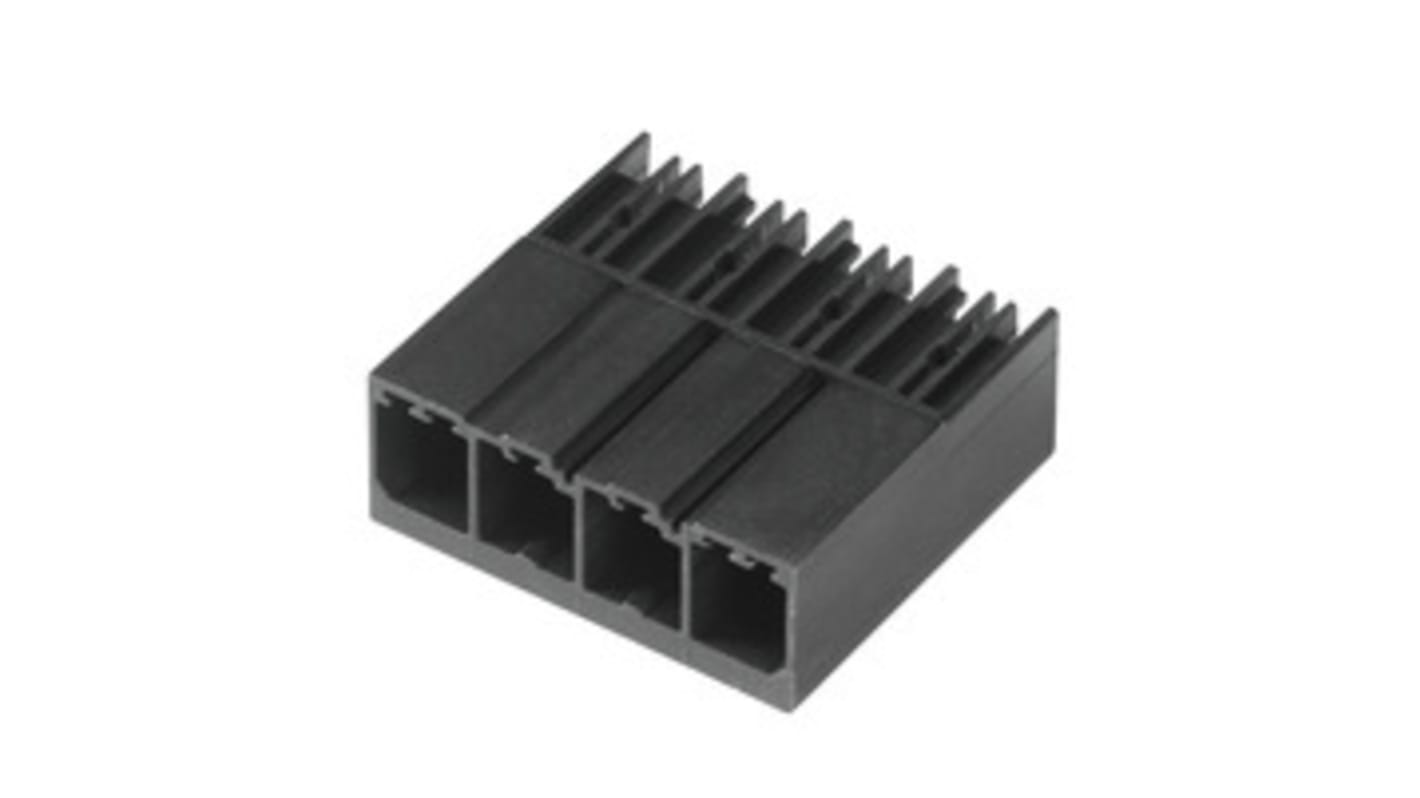 Weidmüller 7.62mm Pitch 4 Way Pluggable Terminal Block, Header, Through Hole, Solder Termination