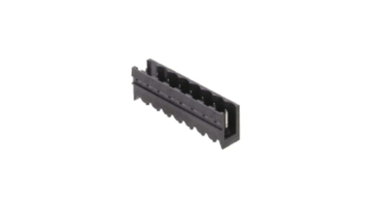 Borne para PCB Macho Ángulo recto Weidmuller de 11 vías , paso 5.08mm, 18.5A, de color Negro, montaje Montaje en