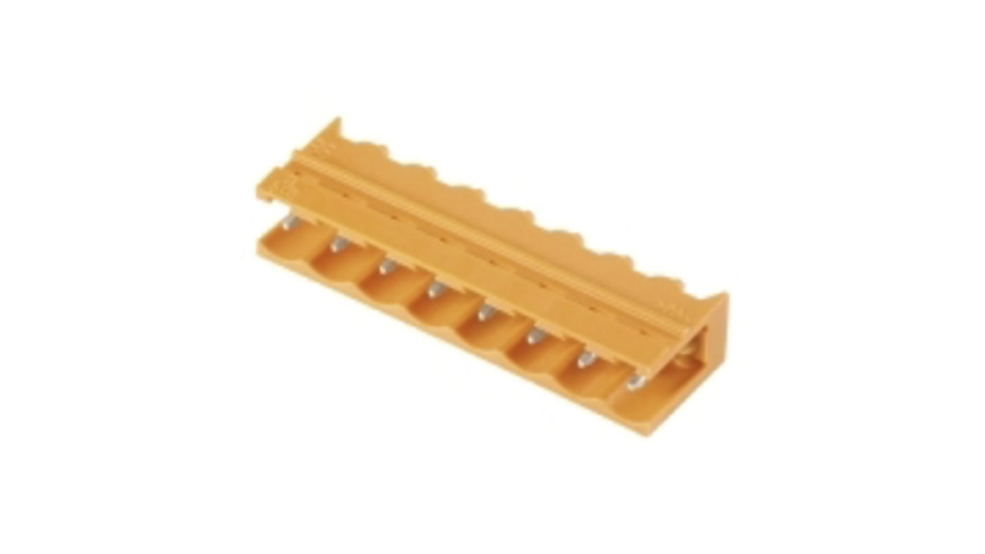 Weidmuller 5.08mm Pitch 12 Way Right Angle Pluggable Terminal Block, Header, Through Hole, Solder Termination