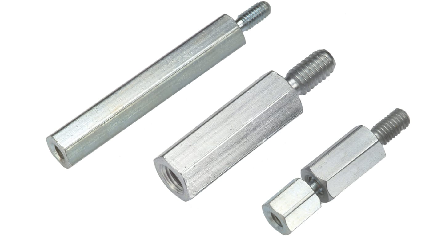 Wurth Elektronik Abstandshalter: M3, Länge 50mm, Stahl, Außen/Innen, Sechskant, 5.5mm