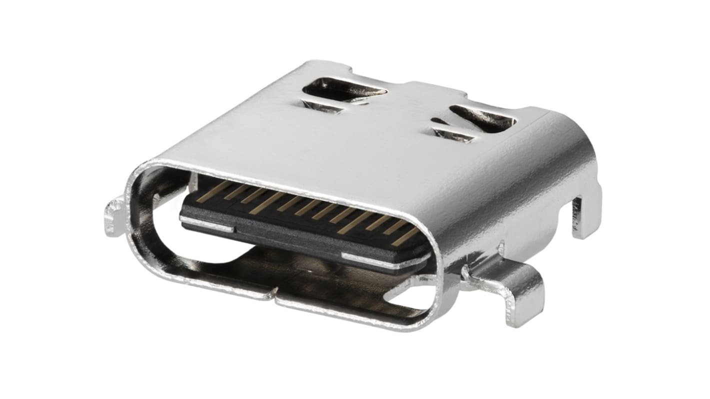 Molex USB csatlakozó Nő Derékszögű, Felületszerelt, verzió: 3.1, 30.0 V, 5.0A