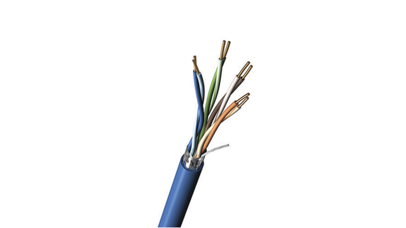 Cable Ethernet Cat5e F/UTP Belden de color Negro, long. 305m, funda de PVC