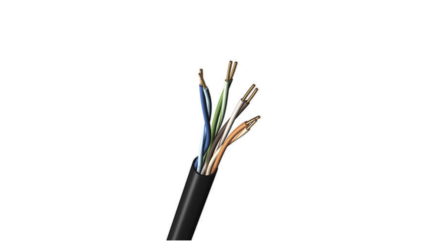 Belden Cat5e Ethernet Cable, U/UTP, Black PVC Sheath, 305m