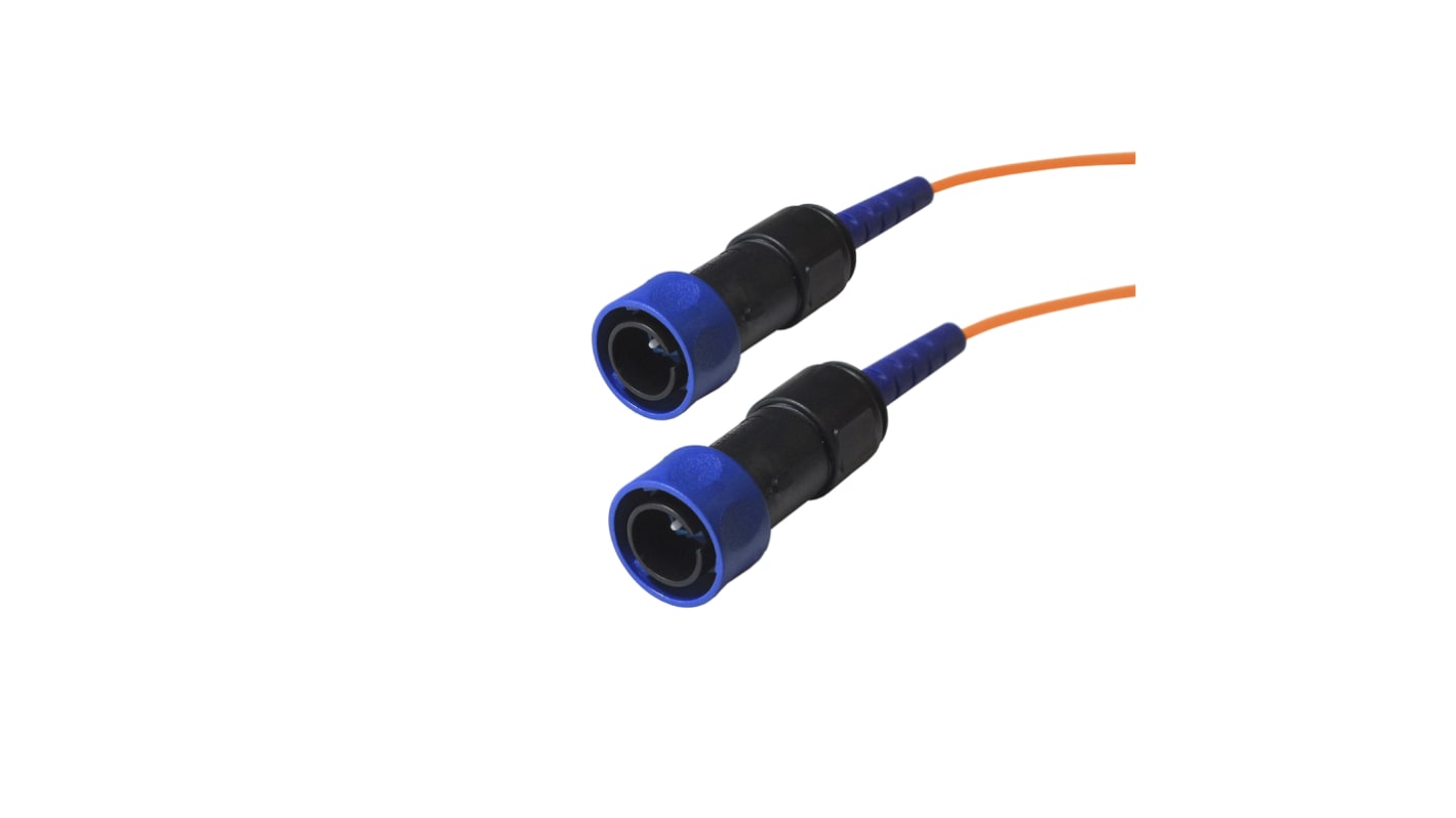 Bulgin OM1 Multi Mode OM1 Fibre Optic Cable, 62.5/125μm, Orange, 25m