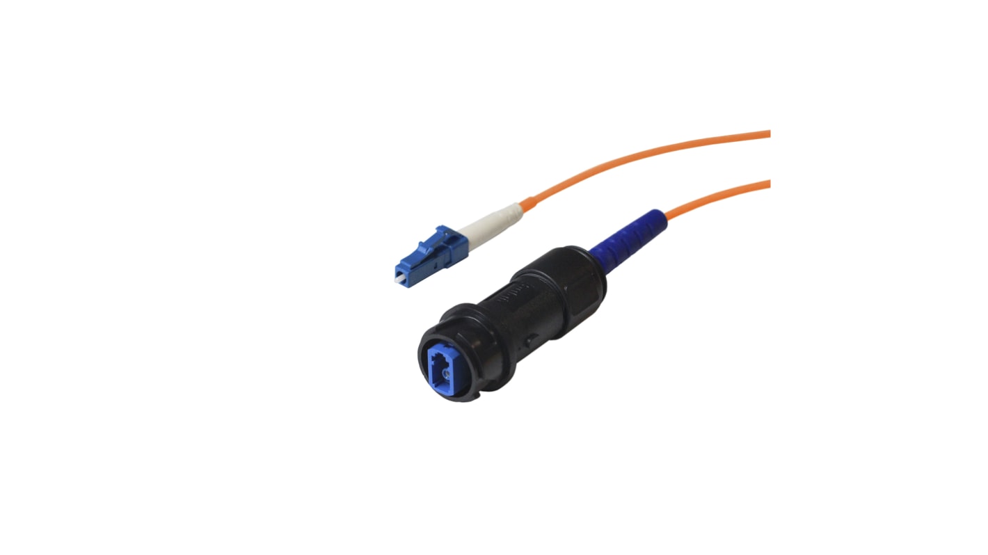 Bulgin OM1 Multi Mode OM1 Fibre Optic Cable, 62.5/125μm, Orange, 5m