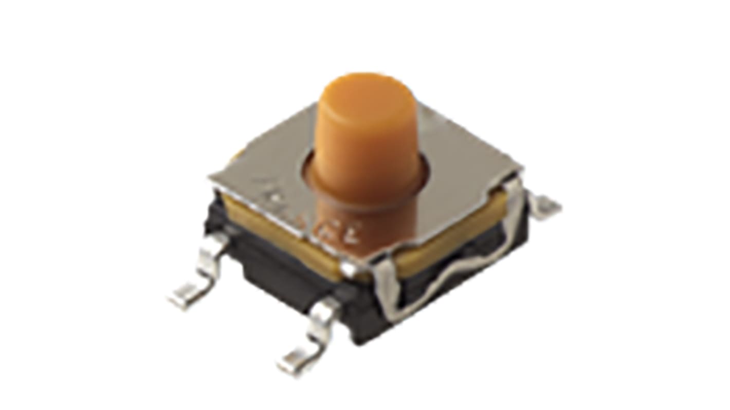 IP67 Top Tactile Switch, SPST 10 mA 5.2mm Surface Mount