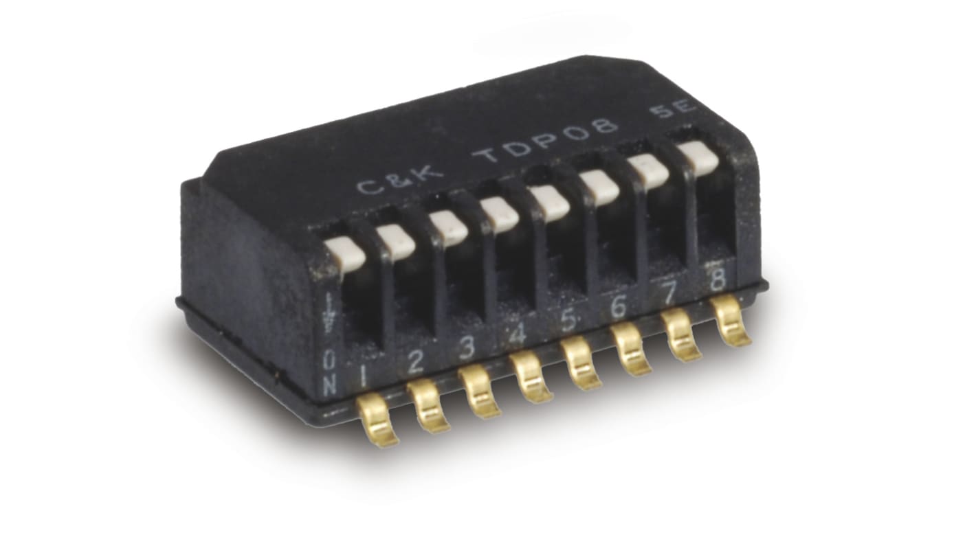 C & K Through Hole DIP Switch SPST