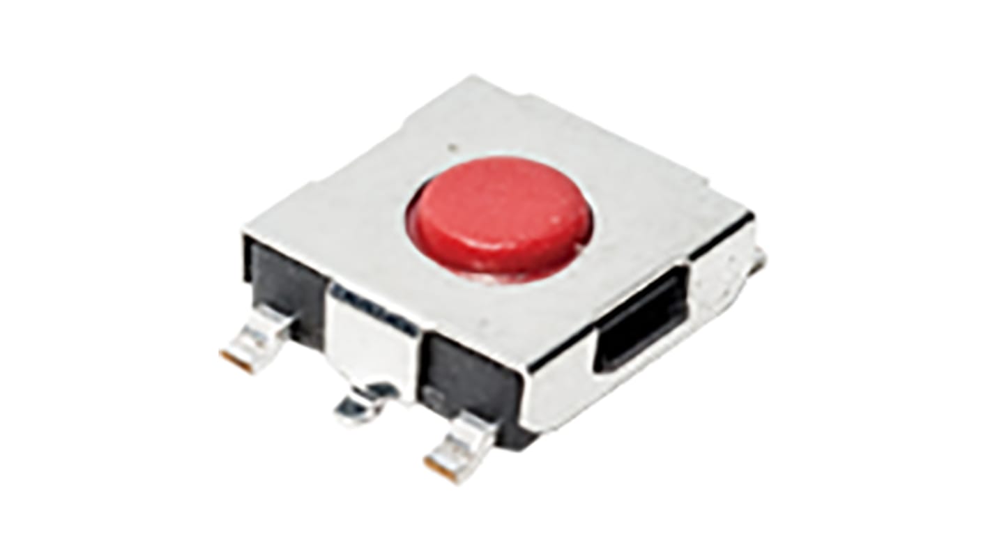 IP40 Top Tactile Switch, SPST 50 mA 3.4mm Surface Mount