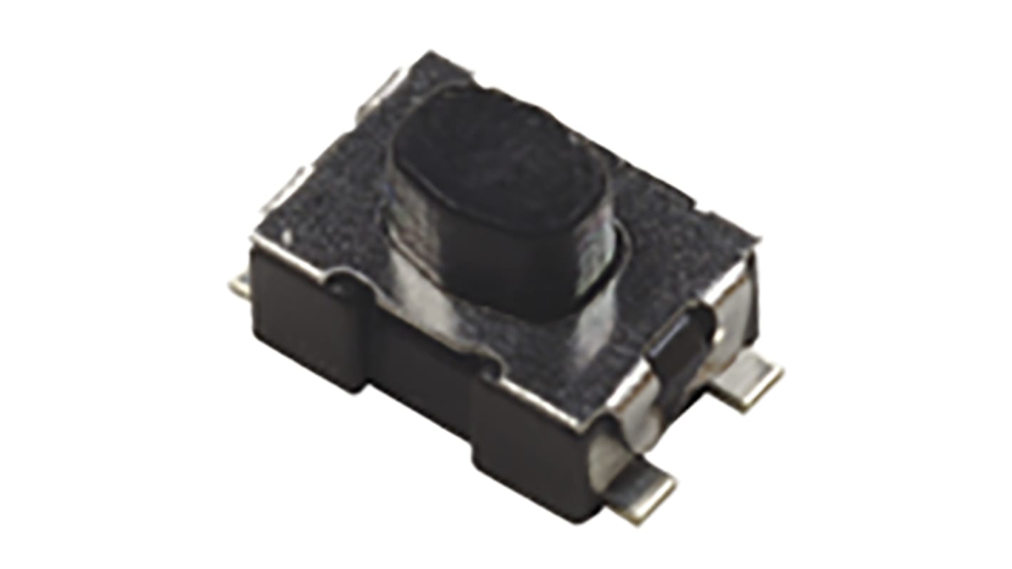 IP40 Top Tactile Switch, SPST 10 mA 2.5mm Surface Mount