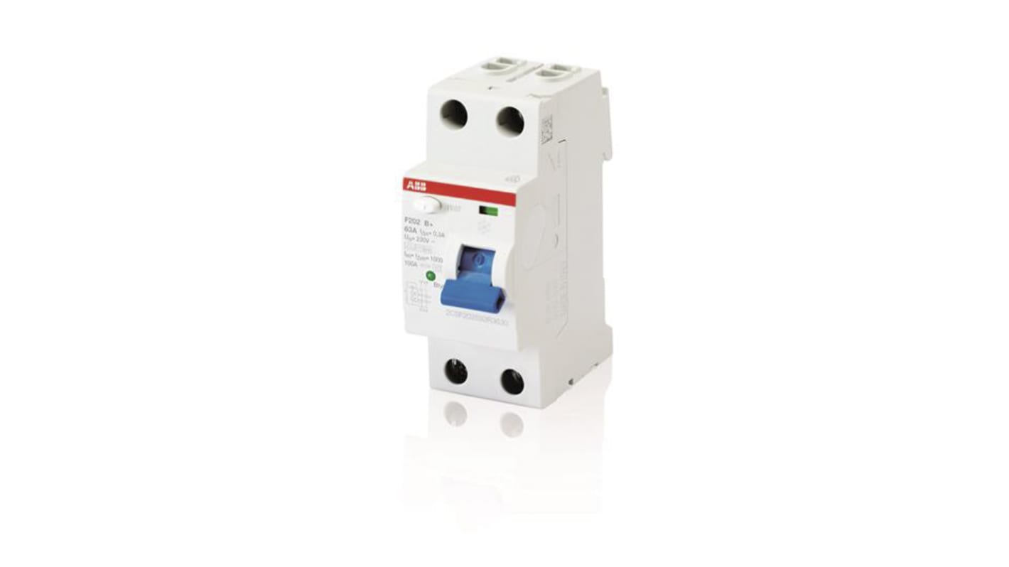 ABB F200 RCCB, 40A, 2 Pole, 30mA, Type B, 230V