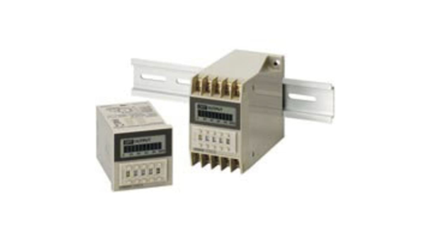 Omron H3CA Series DIN Rail Mount Timer Relay, 12 → 240 V dc, 24 → 240V ac, 2-Contact, 0.1 s →