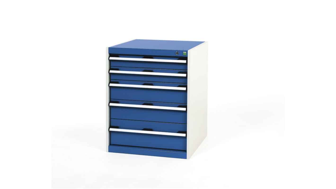 Bott Schubladeneinheit, Kleinteilemagazin Blau, Grau, 800mm x 650mm x 650mm