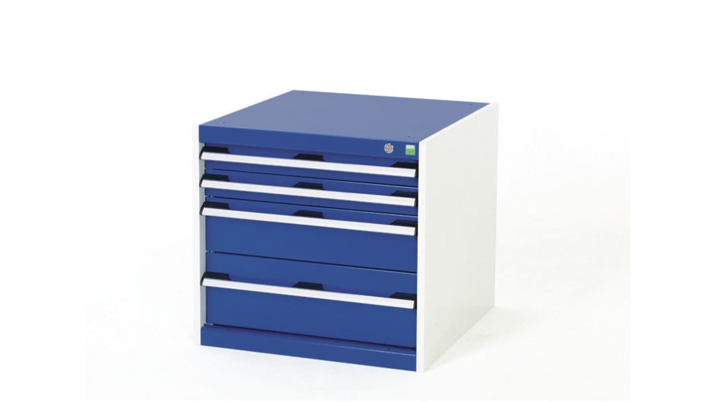 Bott Schubladeneinheit, Kleinteilemagazin Blau, Grau, 600mm x 650mm x 650mm