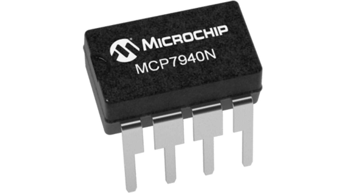 Zegar czasu rzeczywistego (RTC), I2C Montaż powierzchniowy Microchip 8-pinowy