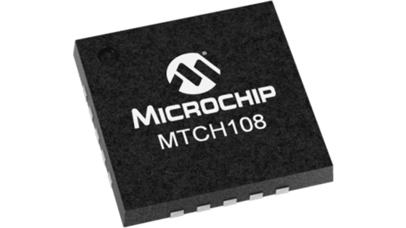 MTCH108-I/GZ, Capacitive Touch Controller IC, 20-Pin UQFN