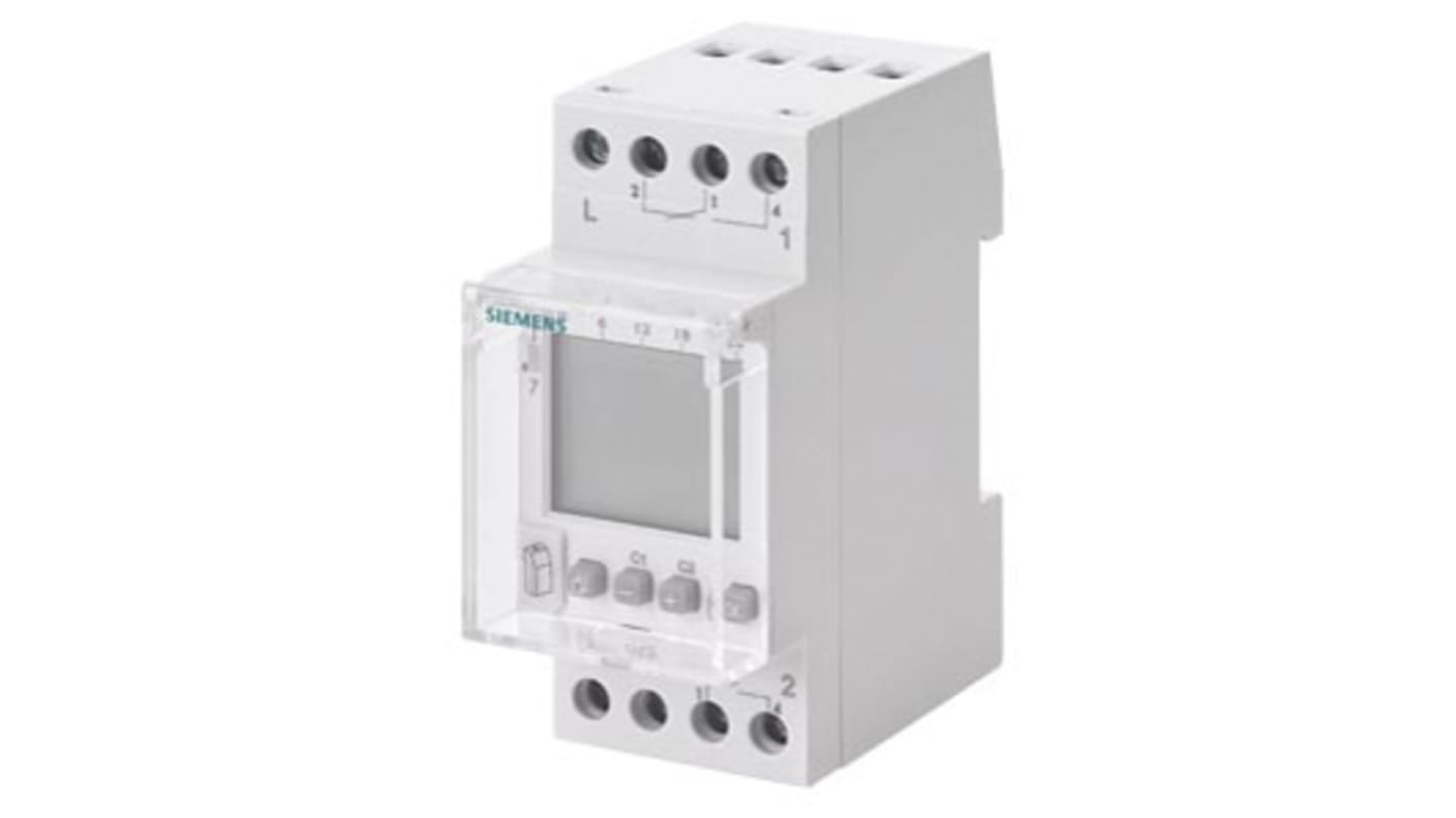 Siemens Digital DIN-Schienen-Zeitschaltuhr, 230 V, 2-Kanal, 28 Speicherplätze