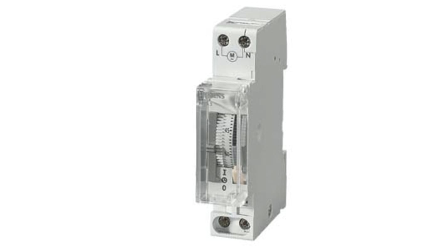 Temporizzatore per guida DIN Siemens, 1 N/A, 230 V, 1 canale, Giorni