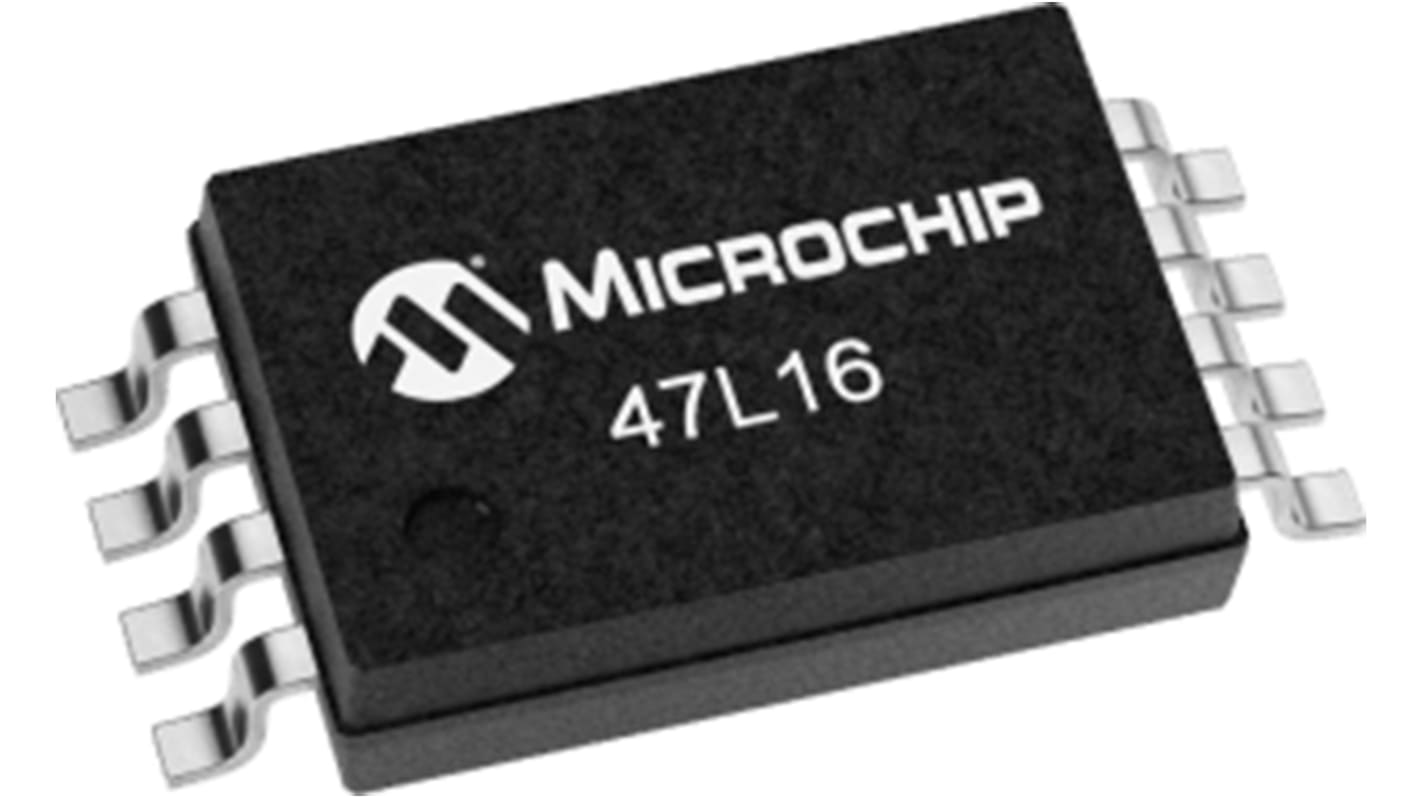 Memoria EEPROM serie 25LC128-I/ST Microchip, 128kbit, 16K x, 8bit, Serie SPI, 50ns, 8 pines TSSOP