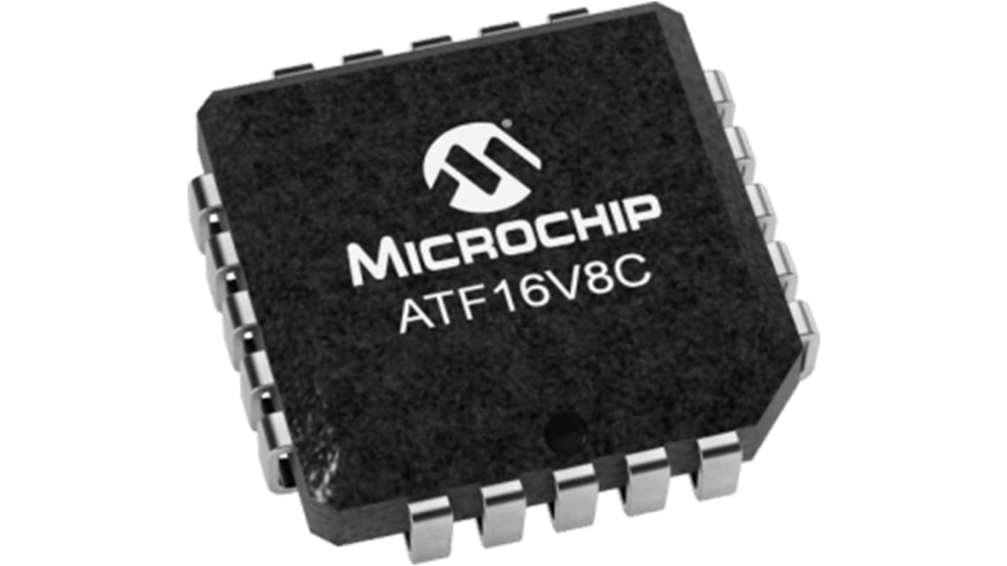 Microchip ATF16V8C-7JU, SPLD Simple Programmable Logic Device ATF16V8C 8 Macro Cells, 18 I/O, ISP, 5ns EECMOS 20-Pin