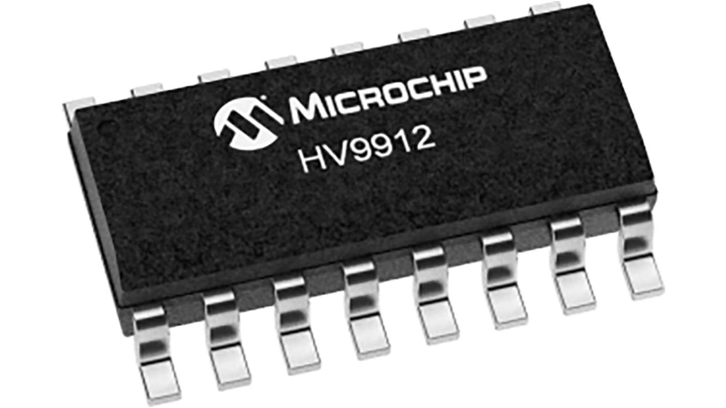 Ovladač LED s konstantním proudem, řada: HV9912 18μA PWM 6.75V 16 SOIC Microchip