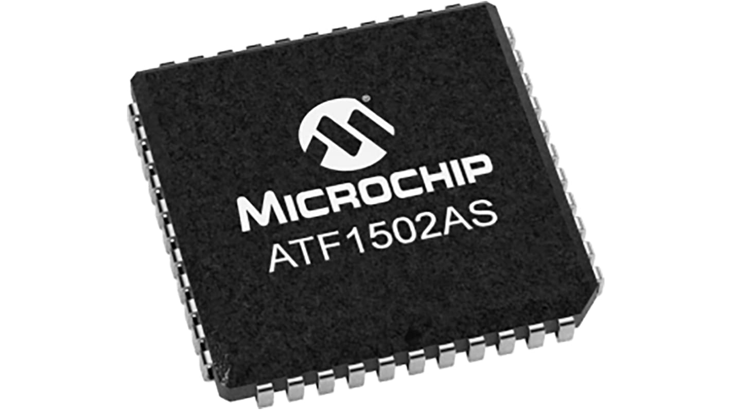 Microchip ATF1502ASL-25JU44, CPLD ATF1502ASL EEPROM 36 I/O, 32 Labs, 25ns, ISP, 44-Pin PLCC