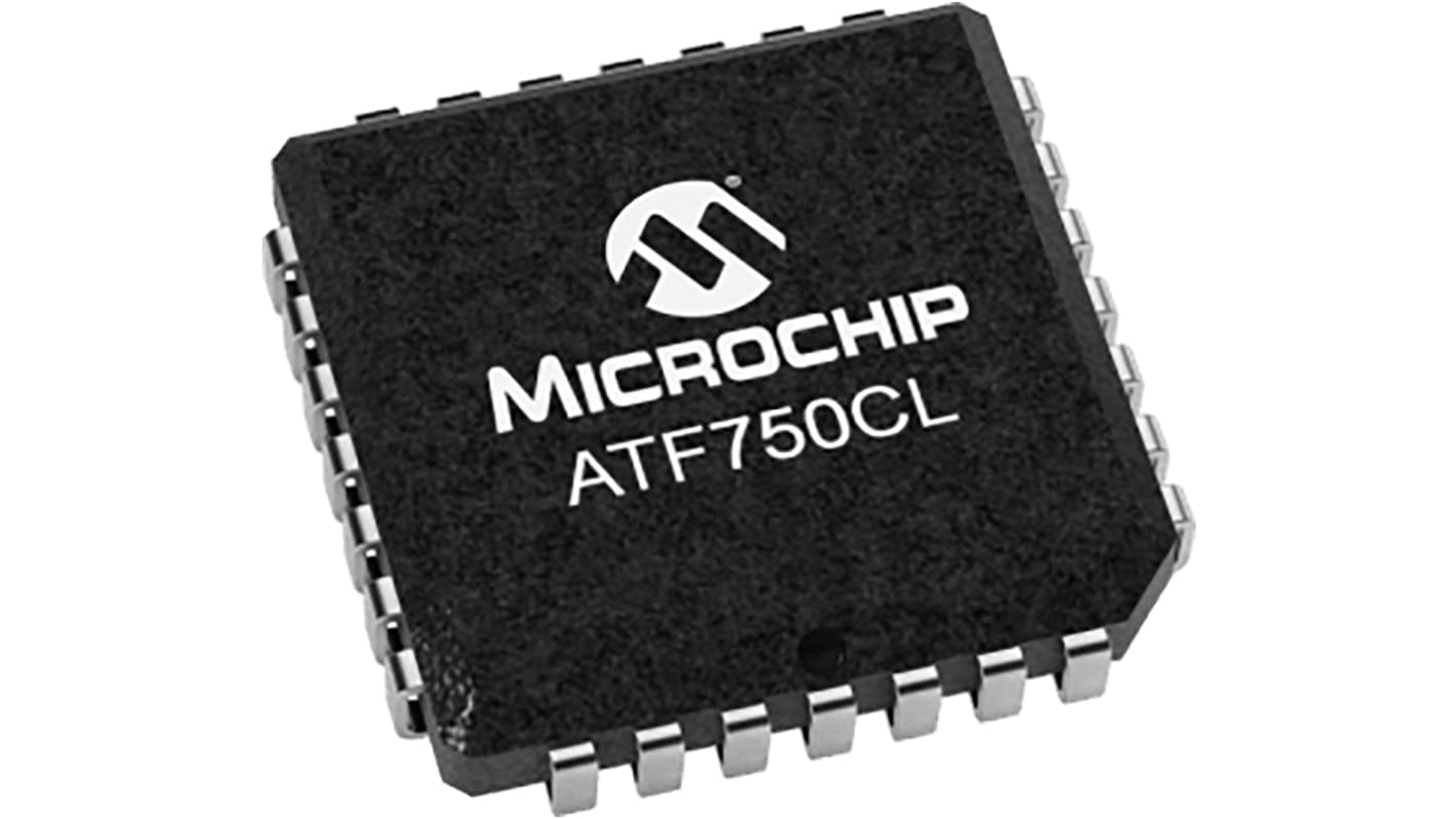 Microchip ATF750CL-15JU, CPLD ATF750CL EEPROM 10 Cells, 22 I/O, 15ns, ISP, 28-Pin PLCC