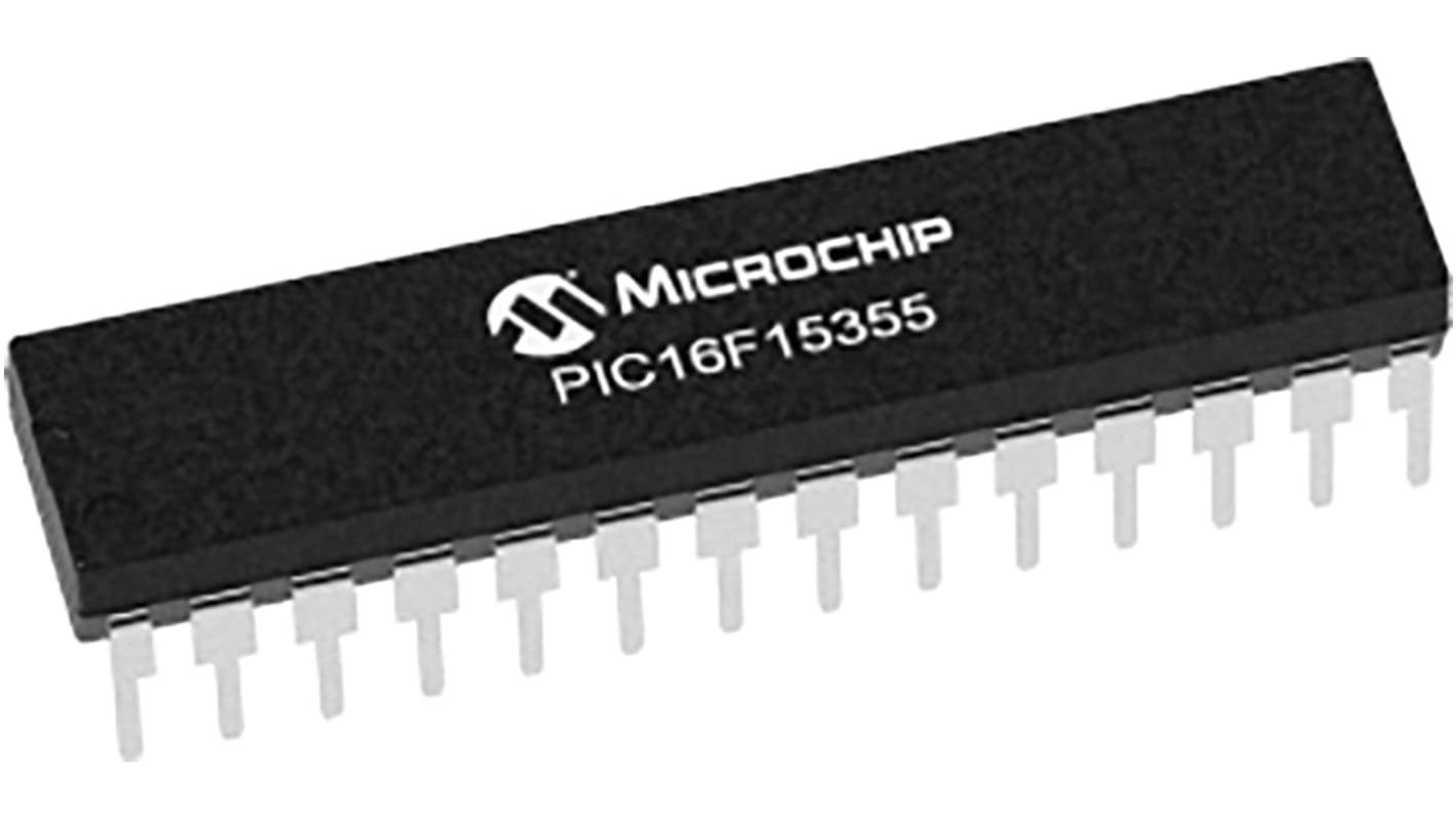 Microchip PIC16F15355-I/SP, 8bit 8 bit CPU Microcontroller, PIC16F, 32MHz, 14 kB Flash, 28-Pin SPDIP