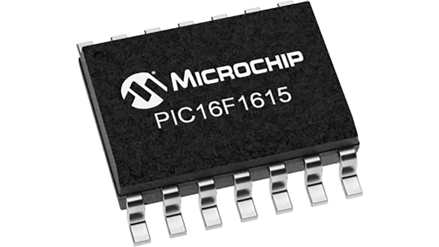 Microcontrolador Microchip PIC16F1615-I/ST, núcleo PIC de 8bit, RAM 1 kB, 32MHZ, SOIC de 14 pines