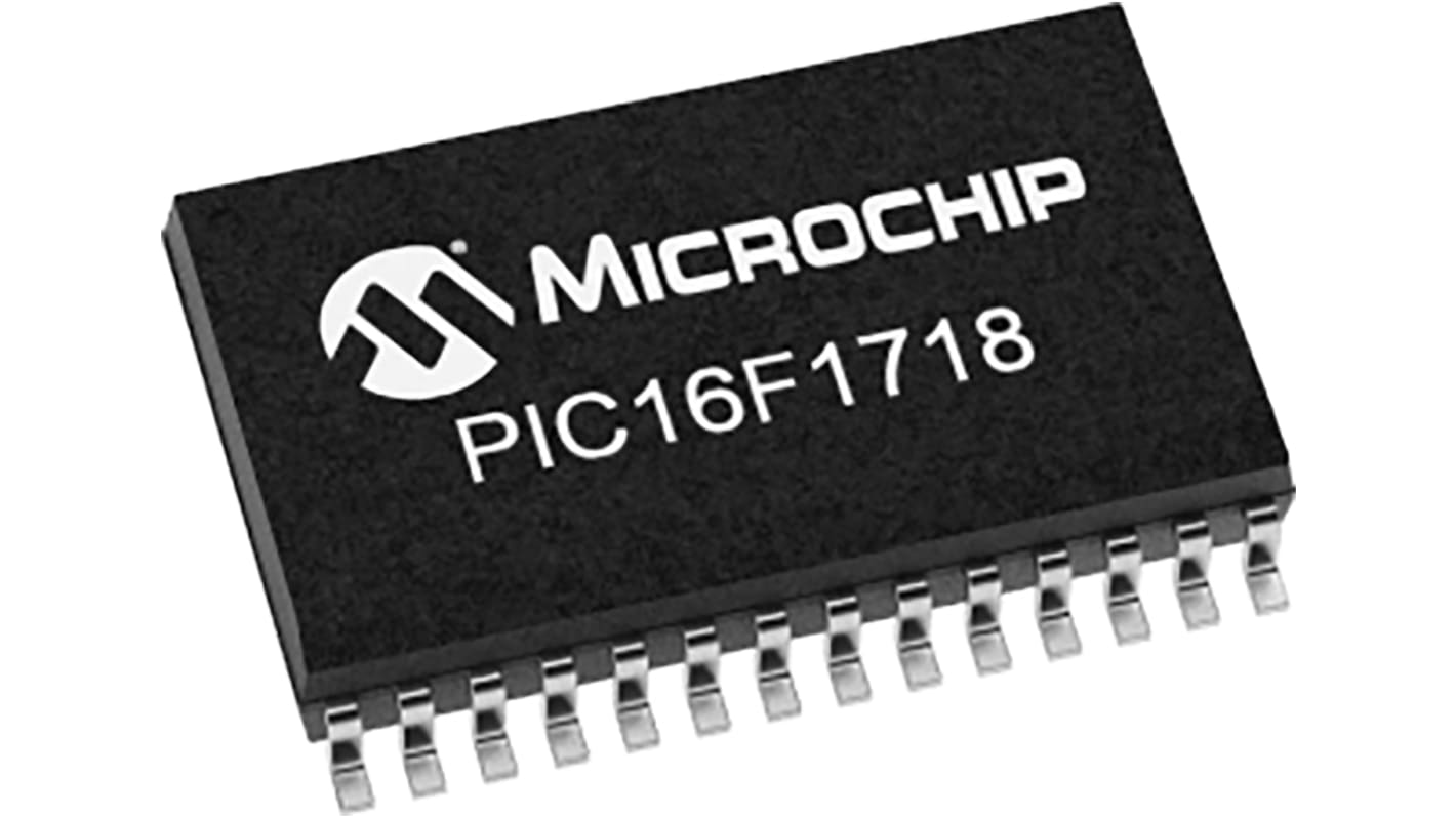 Microchip PIC16F1718-I/SS, 8bit PIC Microcontroller, PIC16F, 32MHz, 28 kB Flash, 28-Pin SSOP