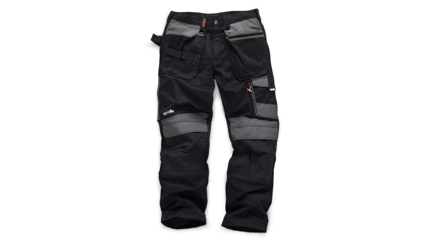 Pantalones de trabajo para Hombre, pierna 32plg, Negro, Tela 3D Trade 32plg 82cm