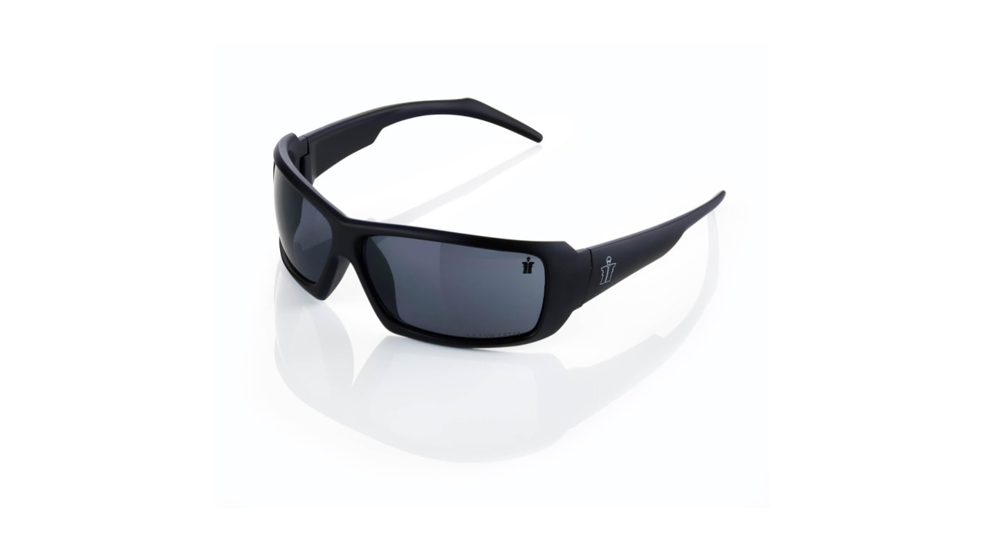 Scruffs Smoke Eagle Anti-Mist UV Safety Glasses, Grey Polycarbonate Lens, Vented