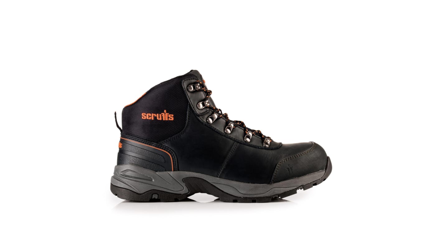 Scruffs Assault Black Steel Toe Capped Safety Boots, UK 7, EU 41