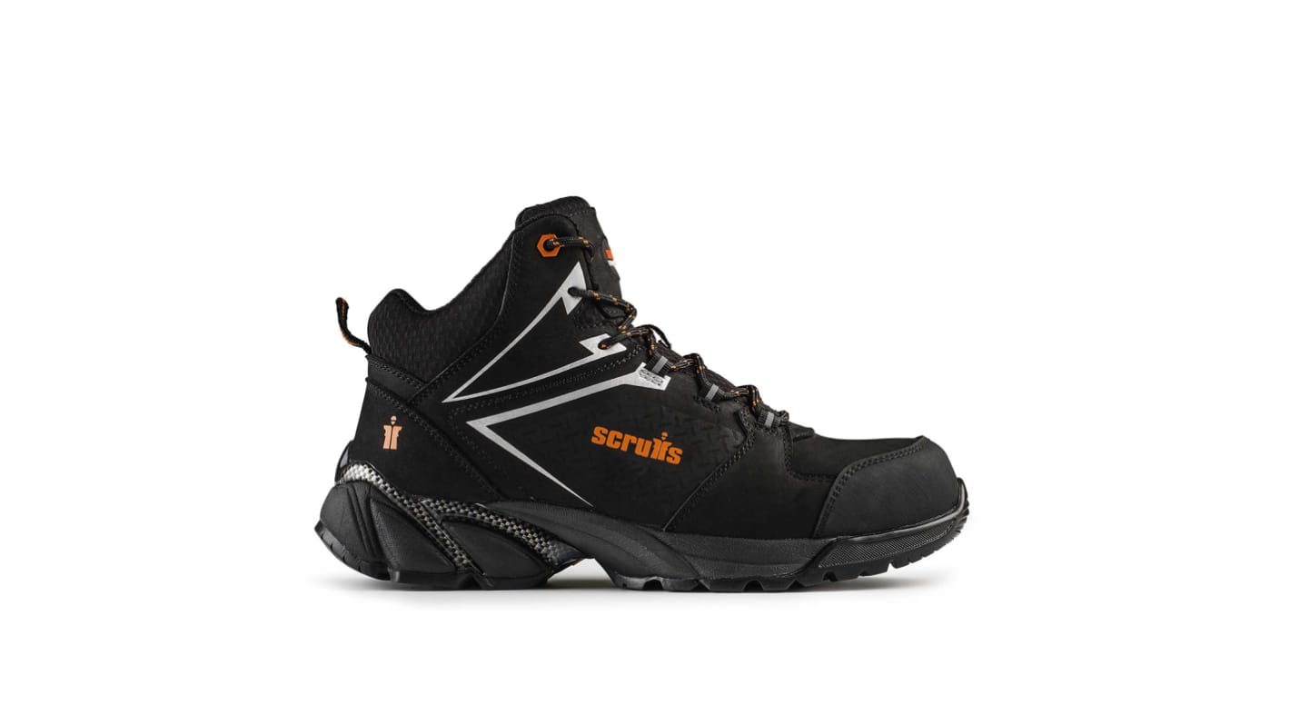 Scruffs Victory Black Steel Toe Capped Safety Boots, UK 7, EU 41