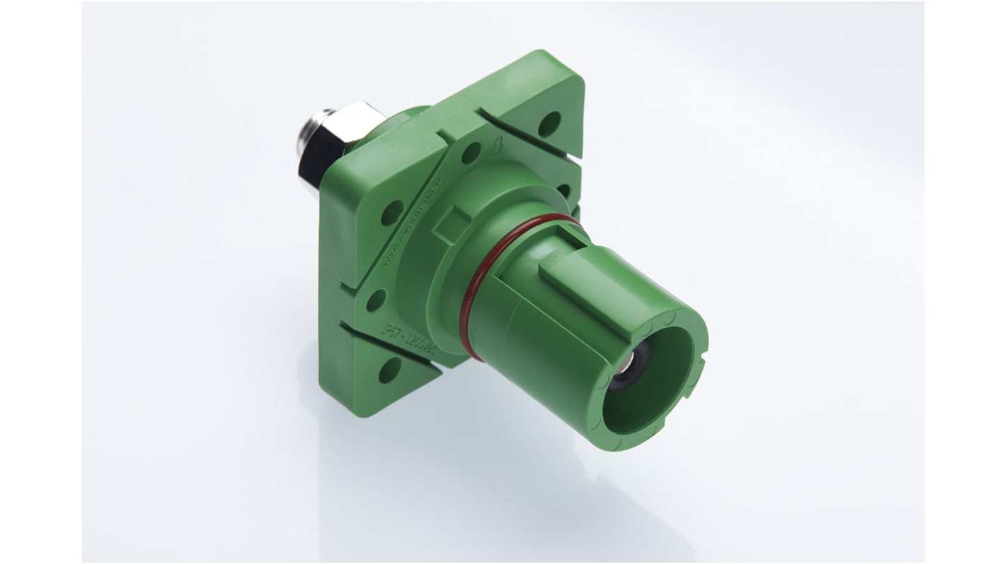 Radiall, SPPC-HK IP2X, IP67 Orange Cable Mount 1P Industrial Power Socket, Rated At 250A, 1.25 kV