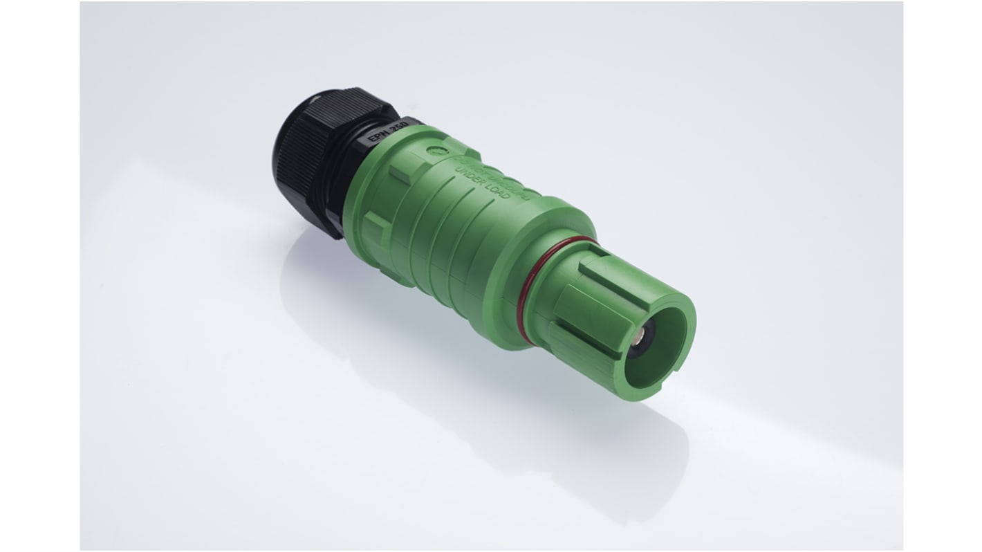 Conector de potencia industrial Macho, Formato 1P, SPPC-HK, Naranja, 1,25 kV, 250A, IP2X, IP67