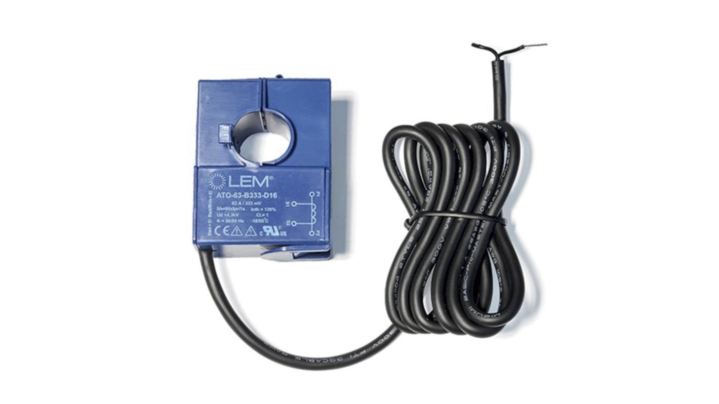 LEM 変流器 入力電流:50A 50:1 DINレール, ATO-50-B333-D10