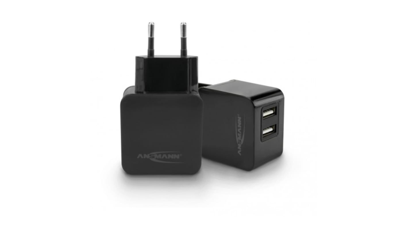 Ansmann 15.5W Plug-In AC/DC Adapter 5V dc Output, 3100mA Output