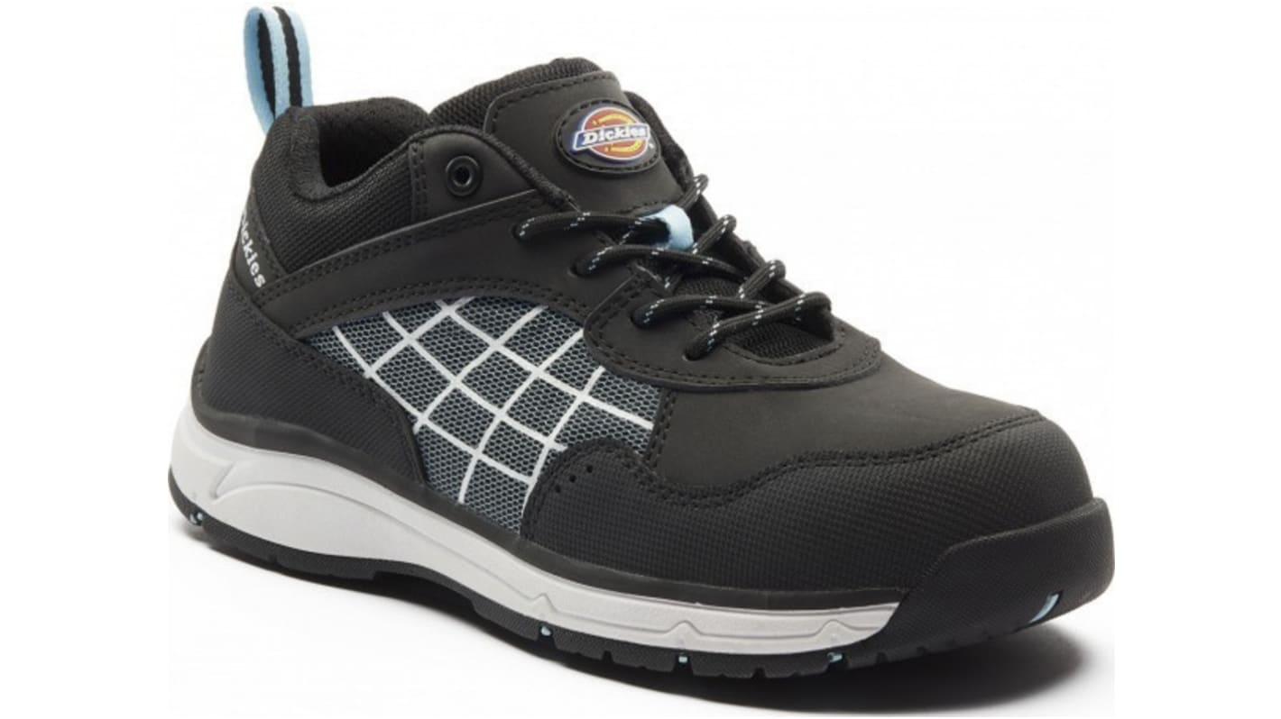 Dickies Elora Women's Black/Blue Toe Capped Safety Trainers, UK 4, EU 37