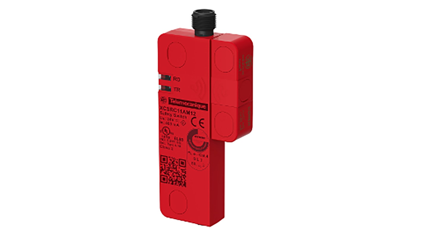 Telemecanique Sensors XCSRC Series RFID Non-Contact Safety Switch, 24V dc, Valox Housing, 2NO, M12