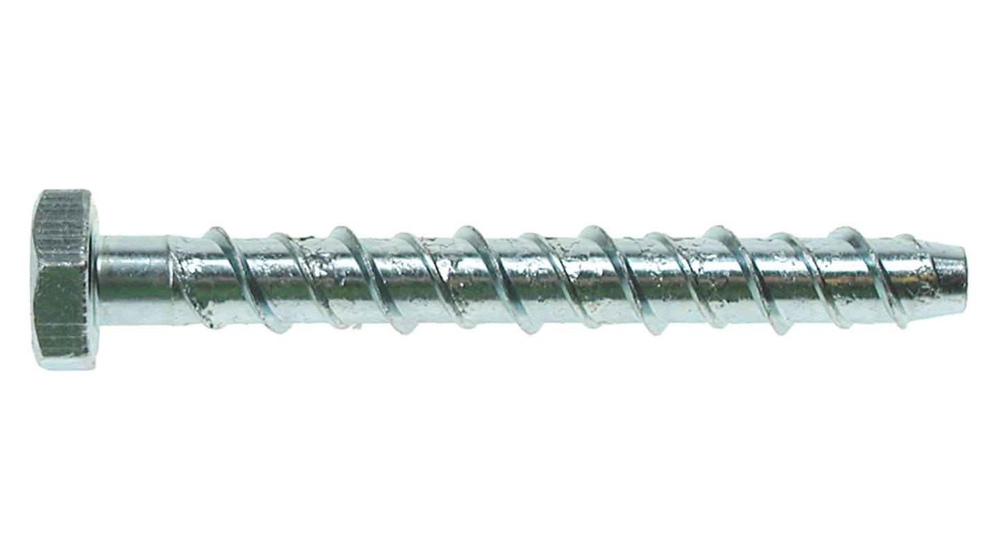 RS PRO Zinc Plated Steel Ankerbolt 16 x 100mm x 100mm, 18mm Fixing Hole