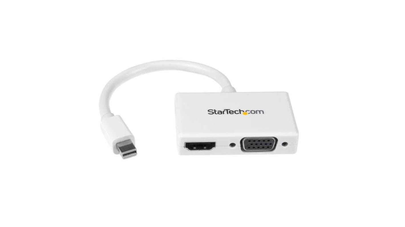 MDP2HDVGAW 2 port Mini DisplayPort to HDMI, VGA Adapter, 150mm Length 1920 x