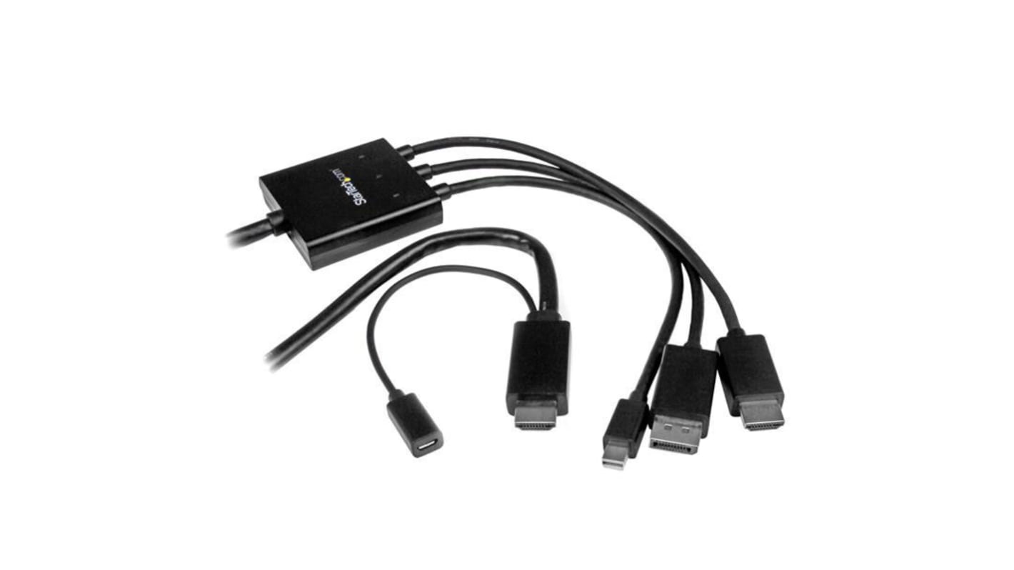 StarTech.com Adapter 4K, Ausgänge:1, In:DisplayPort, Mini-DisplayPort, Out:HDMI, 2m Kabel