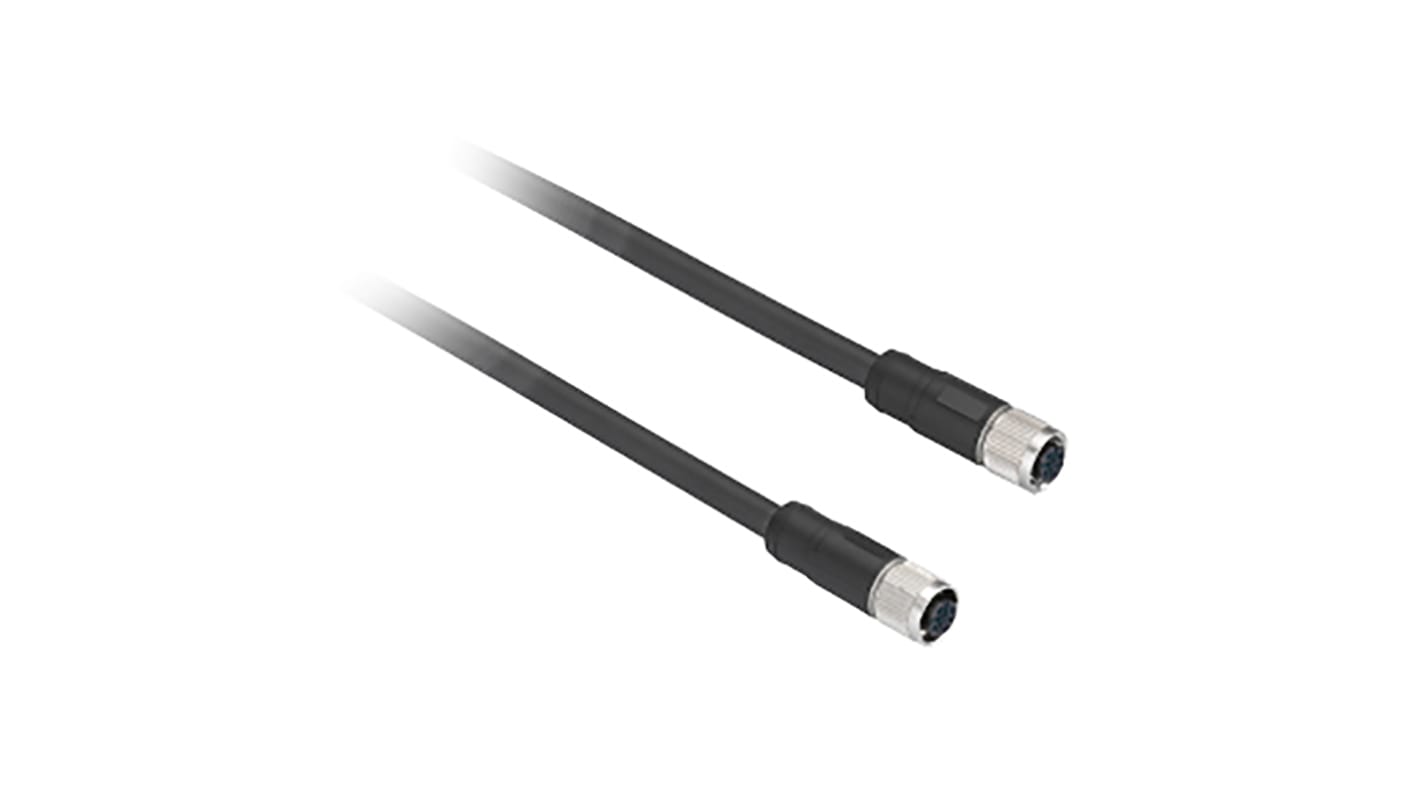Cable de conexión Telemecanique Sensors, con. A M12 Hembra, 5 polos, con. B M12 Hembra, 5 polos, long. 3m, IP65, IP67,