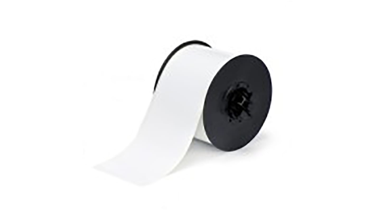 Brady B-7569 Vinyl White Label Roll, 57mm Width, 1 Roll Qty