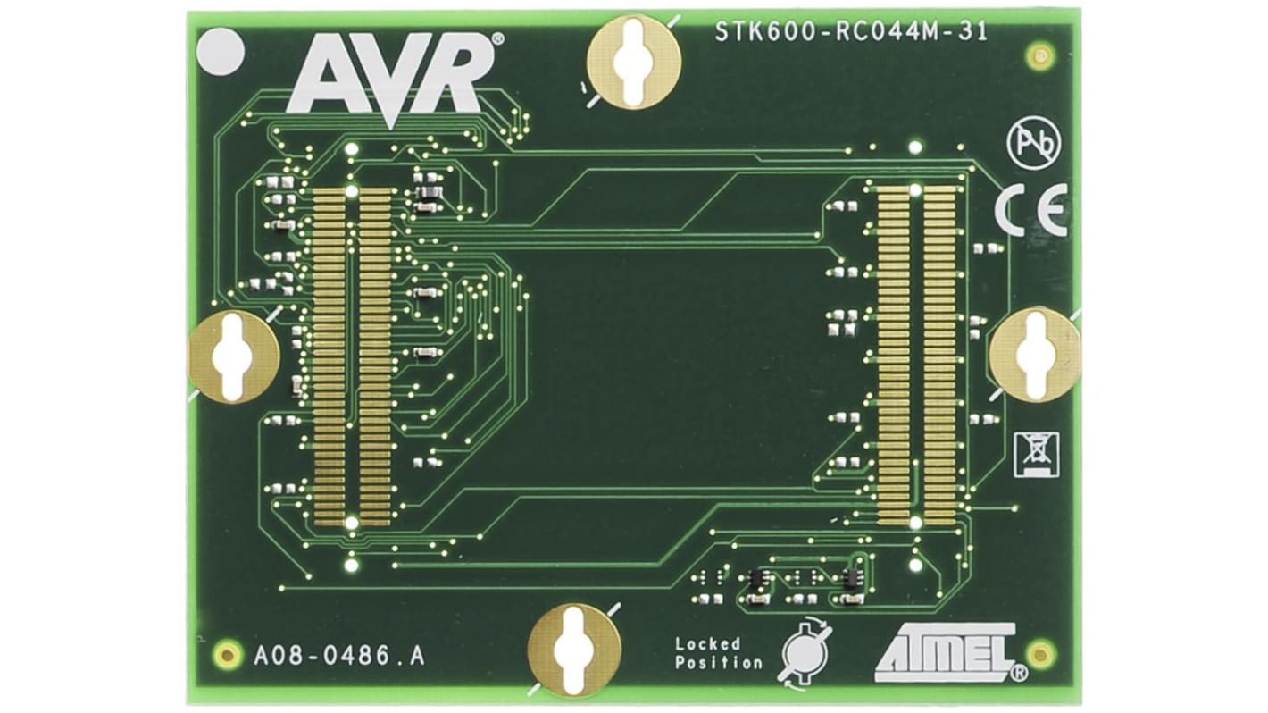 Microchip, ATSTK600-RC31, pour MegaAVR 44 broches dans des prises femelles TQFP et QFN