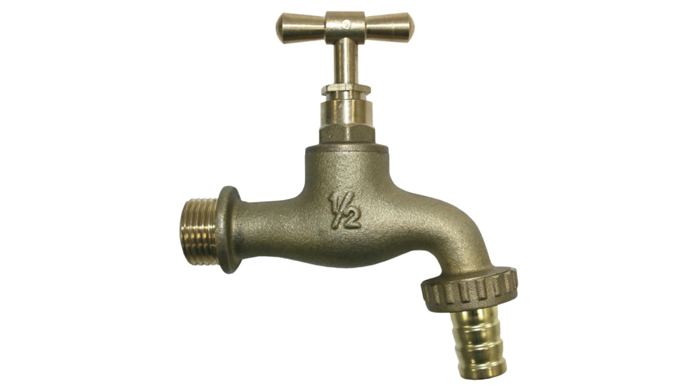 Watts Brass Twist Handle Gardening Tap, 1/2in