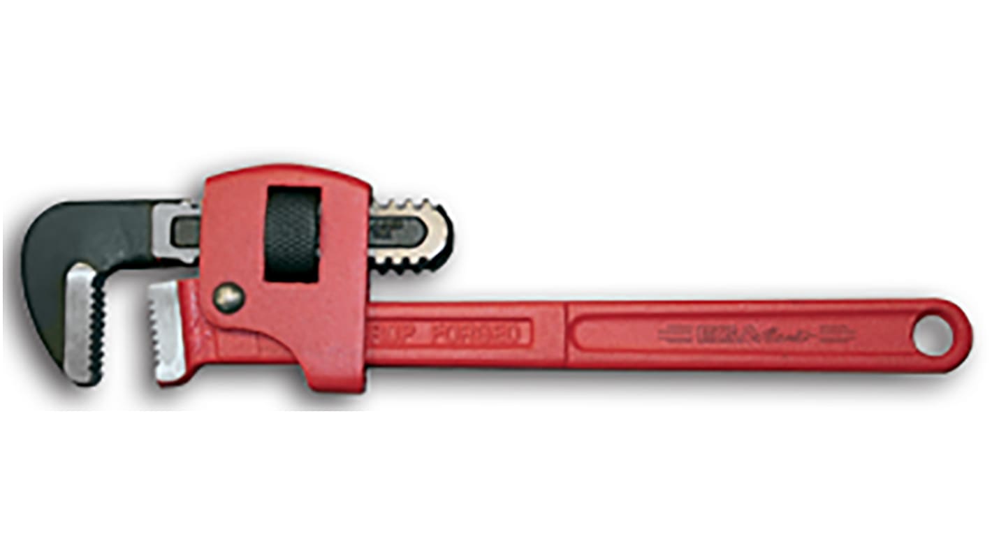Ega-Master Pipe Wrench, 457.2 mm Overall, 50.8mm Jaw Capacity, Metal Handle