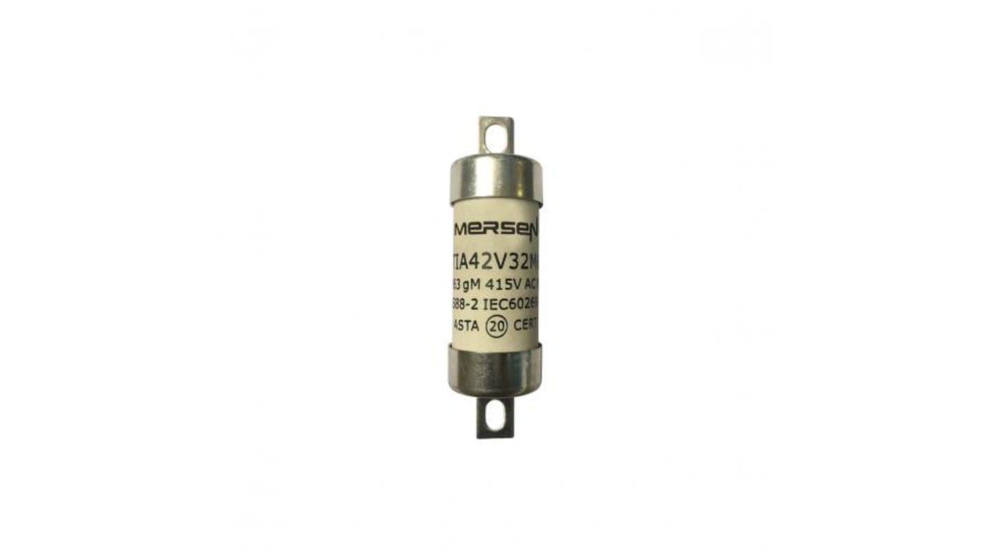 Mersen Sicherung mit Schraublaschen A2, 250 V dc, 415V ac / 32M63, gM BS 88, IEC 60269, Lochabstand 73mm